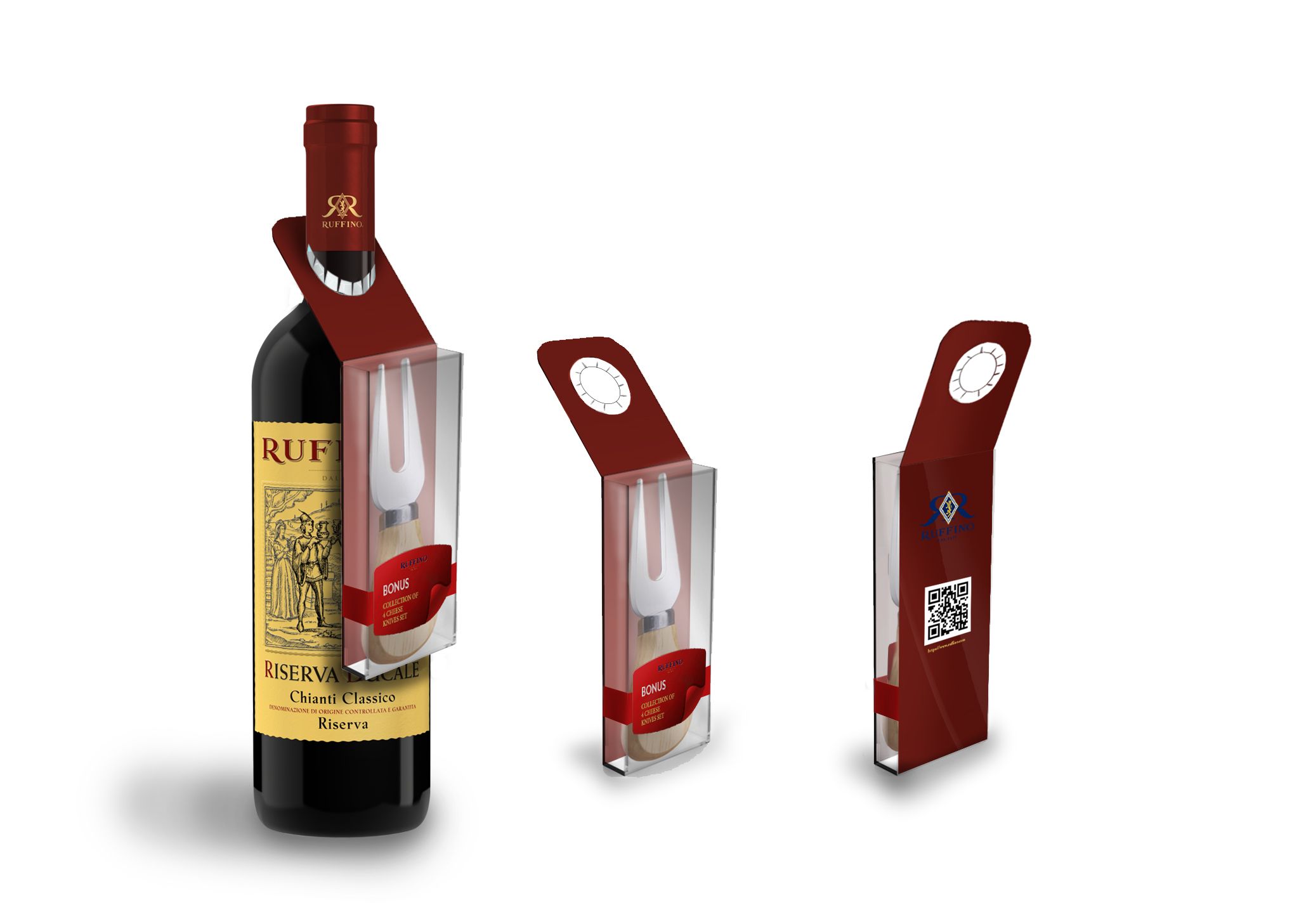 branded wine bottle necker